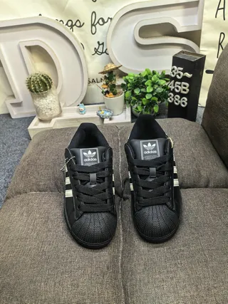 Adidas Superstar Black and Cream Lifestyle Sneakers 10