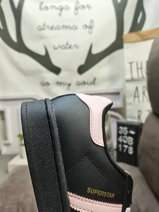 Adidas Superstar Black and Pink Lifestyle Sneakers 3