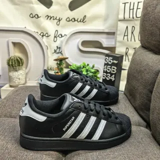 Adidas Superstar Black and Silver Lifestyle Sneakers