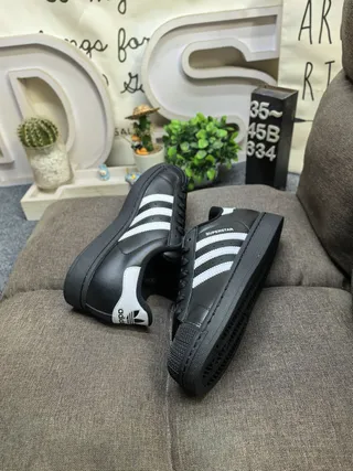 Adidas Superstar Black and Silver Lifestyle Sneakers 6