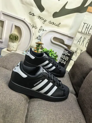 Adidas Superstar Black and Silver Lifestyle Sneakers 9