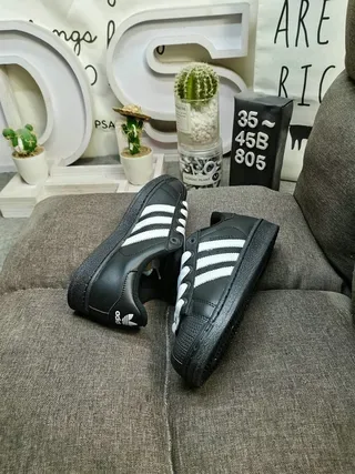 Adidas Superstar Black and White Lifestyle Sneakers 6
