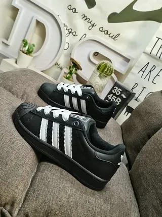 Adidas Superstar Black and White Lifestyle Sneakers 7