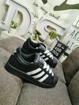 Adidas Superstar Black and White Lifestyle Sneakers 9