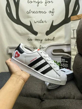 Adidas Superstar Black and White Lifestyle Sneakers 5