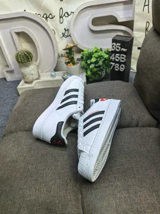 Adidas Superstar Black and White Lifestyle Sneakers 6