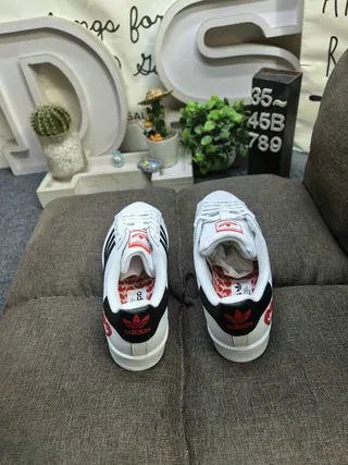 Adidas Superstar Black and White Lifestyle Sneakers 8