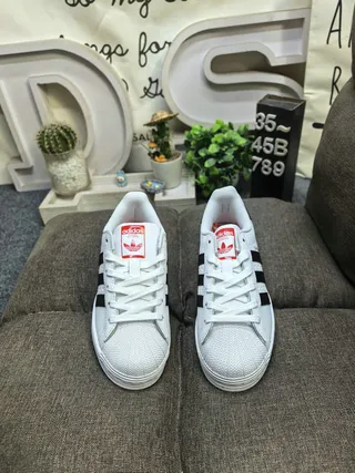Adidas Superstar Black and White Lifestyle Sneakers 10