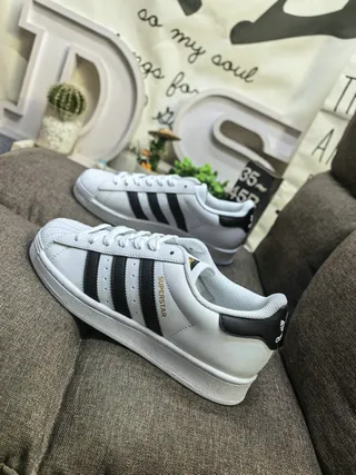 Adidas Superstar Black and White Lifestyle Sneakers 17