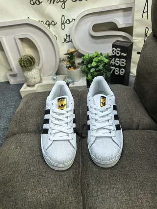 Adidas Superstar Black and White Lifestyle Sneakers 20