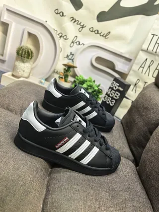 Adidas Superstar Black and White Lifestyle Sneakers 9