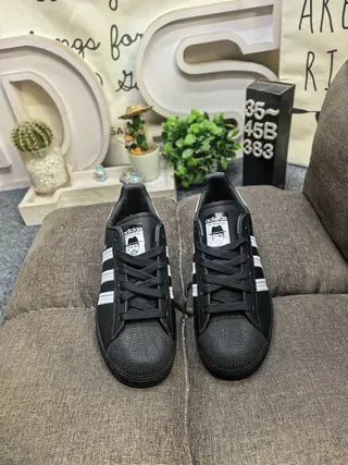 Adidas Superstar Black and White Lifestyle Sneakers 10