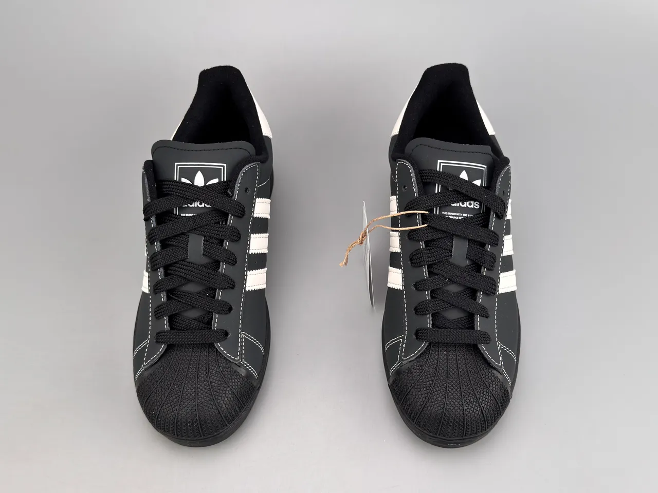 Adidas Superstar Black White Shell-Toe Three Stripes Lifestyle Sneakers 9