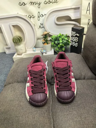 Adidas Superstar Burgundy Suede Lifestyle Sneakers 10