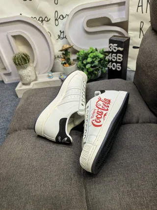 Adidas Superstar Coca-Cola Collaboration Off-White Lifestyle Sneakers 6