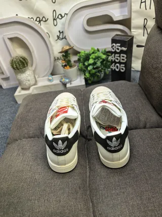Adidas Superstar Coca-Cola Collaboration Off-White Lifestyle Sneakers 8