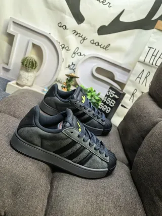 Adidas Superstar Dark Gray Suede Lifestyle Sneakers 9