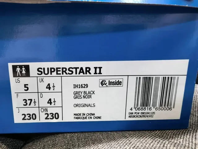 Adidas Superstar Gray and Black Lifestyle Sneakers 2