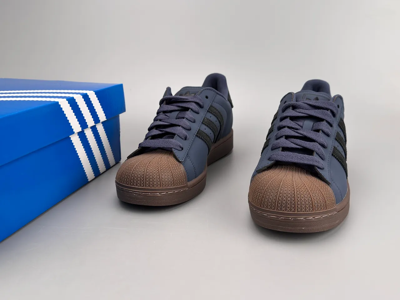 Adidas Superstar Navy and Brown Lifestyle Sneakers 3