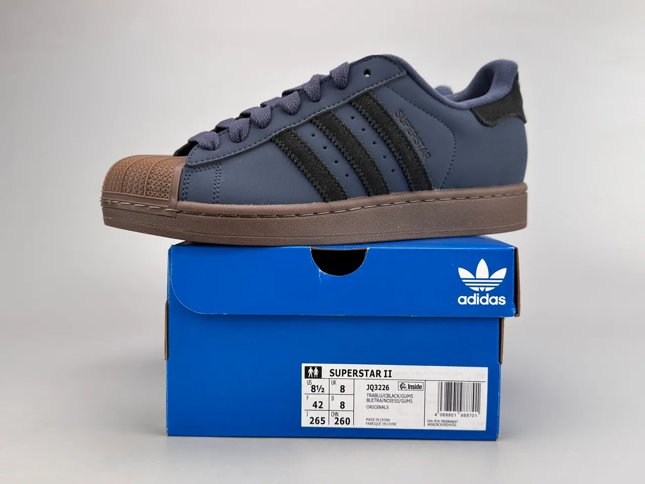 Adidas Superstar Navy and Brown Lifestyle Sneakers 4