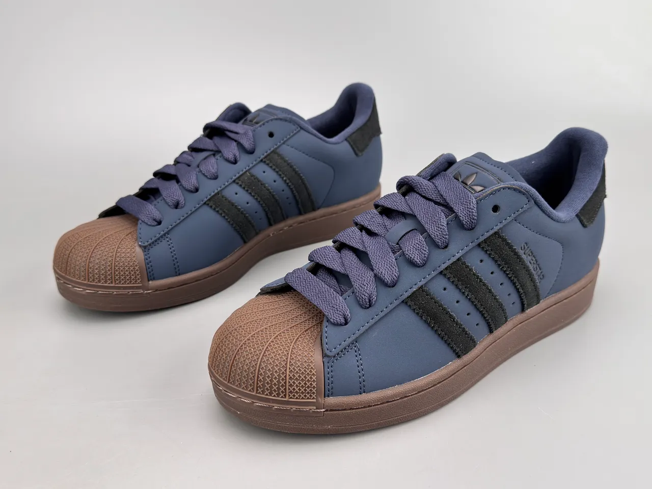 Adidas Superstar Navy and Brown Lifestyle Sneakers 5