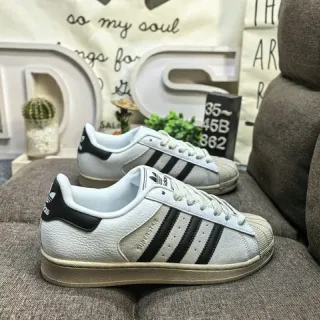 Adidas Superstar Off-White and Black Lifestyle Sneakers