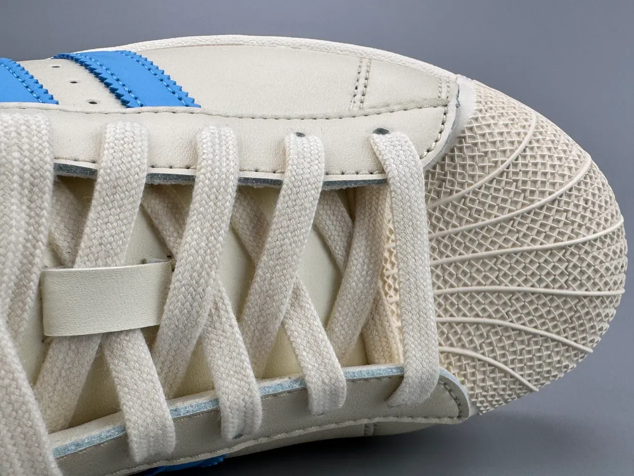 Adidas Superstar Off-White and Blue Lifestyle Sneakers 2