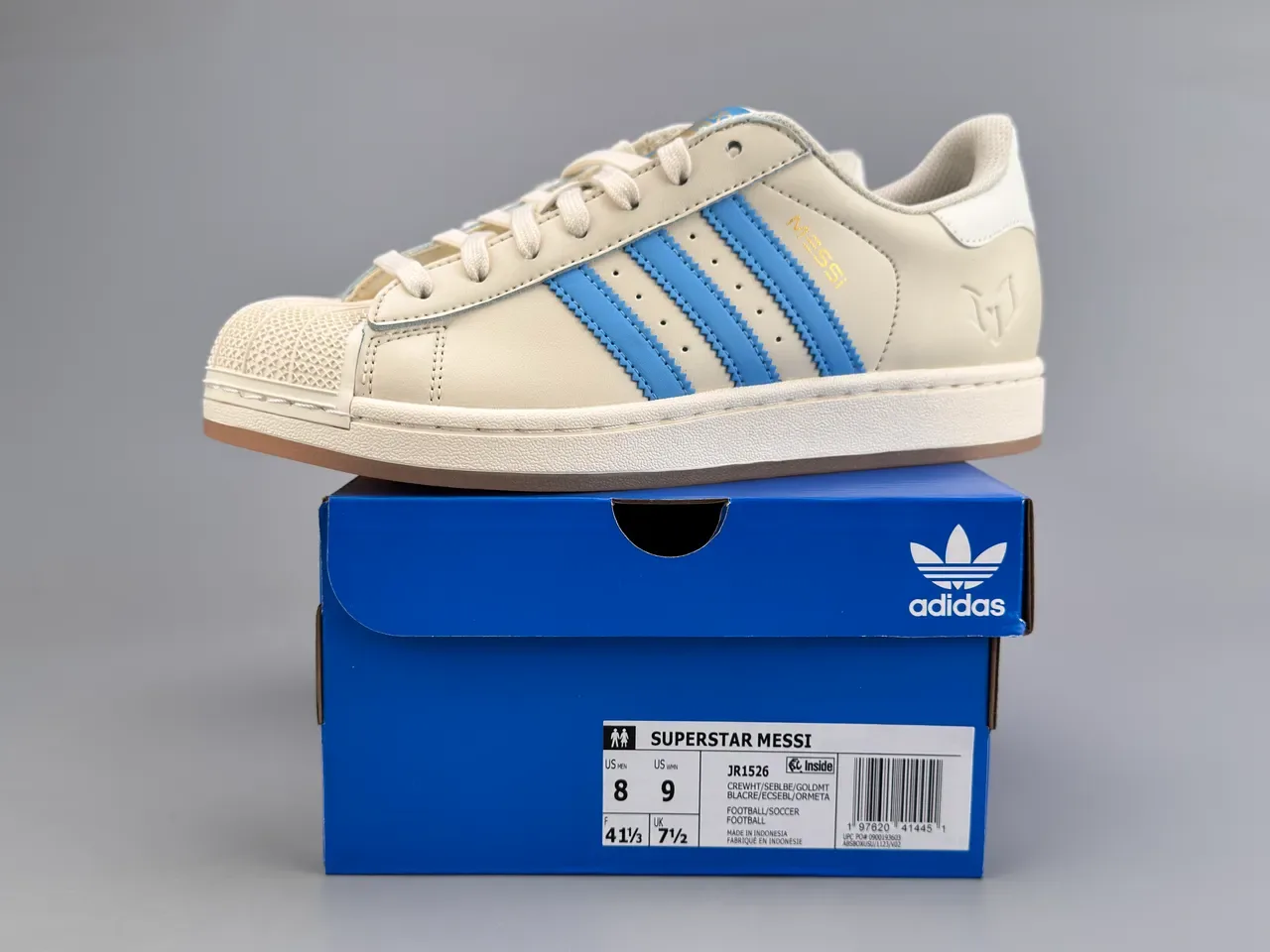 Adidas Superstar Off-White and Blue Lifestyle Sneakers 4