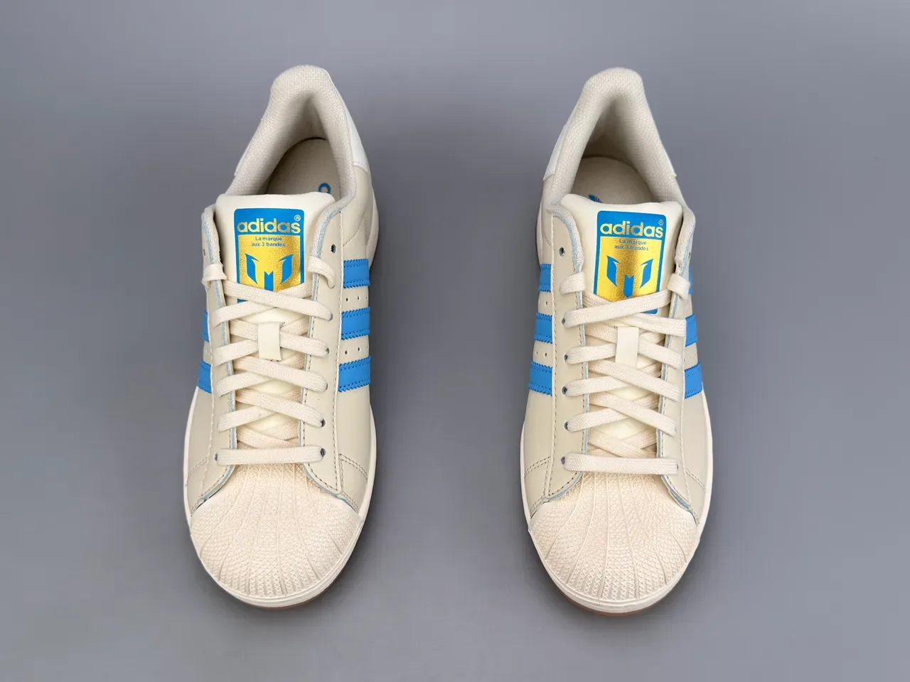 Adidas Superstar Off-White and Blue Lifestyle Sneakers 9