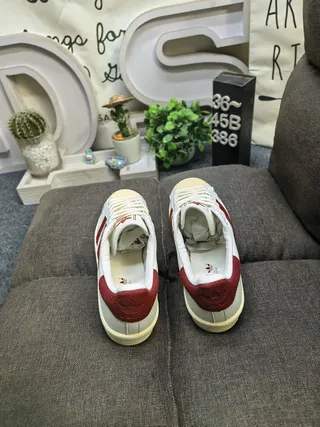 Adidas Superstar Off-White and Deep Red Lifestyle Sneakers 8