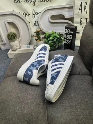Adidas Superstar Star-Print Navy and White Lifestyle Sneakers 6