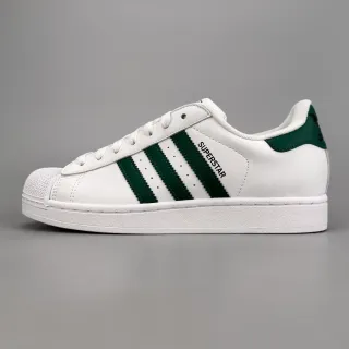 Adidas Superstar White and Dark Green Lifestyle Sneakers