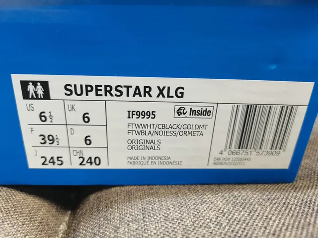Adidas Superstar White Black Gold Lifestyle Sneakers 2