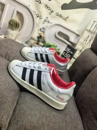 Adidas Superstar White Black Red Lifestyle Sneakers 7