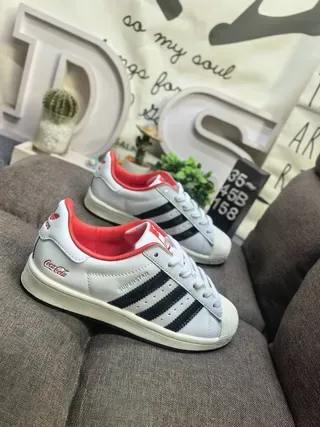 Adidas Superstar White Black Red Lifestyle Sneakers 9