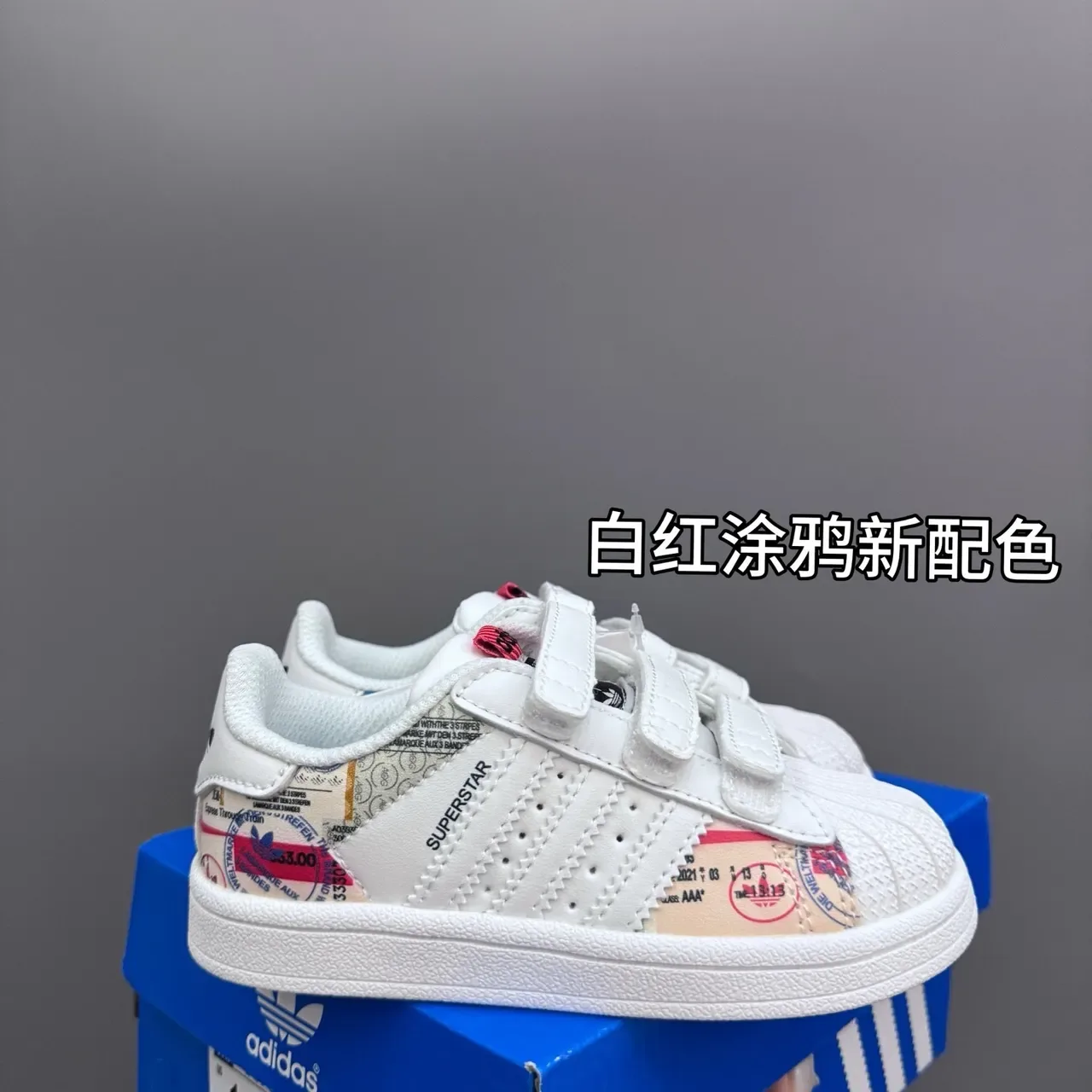 Adidas Superstar White Pink Kids Lifestyle Sneakers 6