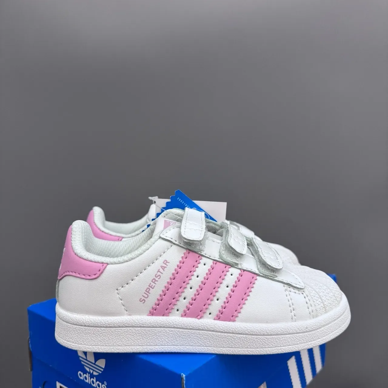 Adidas Superstar White Pink Kids Lifestyle Sneakers 14