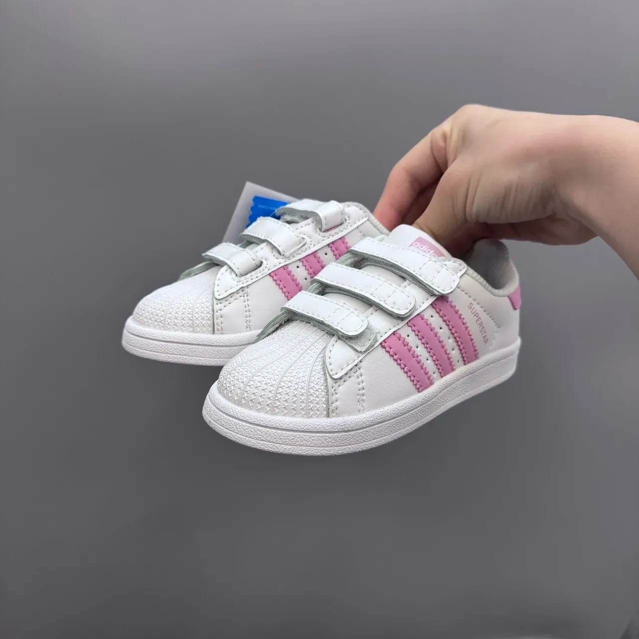 Adidas Superstar White Pink Kids Lifestyle Sneakers 16