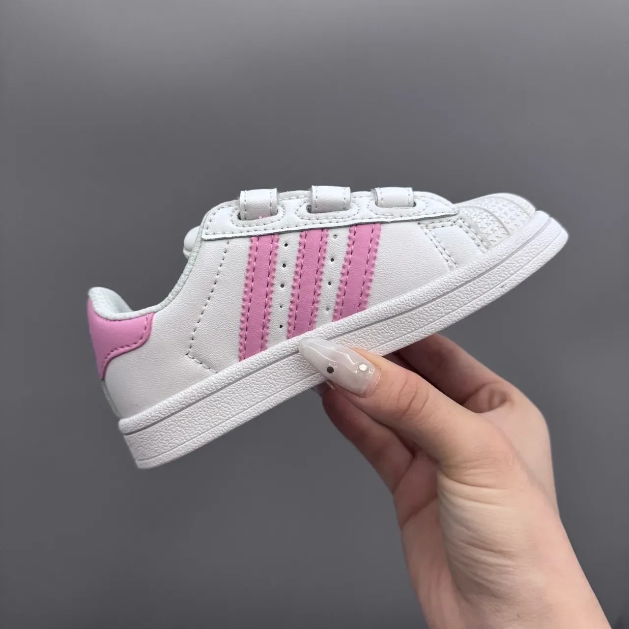 Adidas Superstar White Pink Kids Lifestyle Sneakers 18