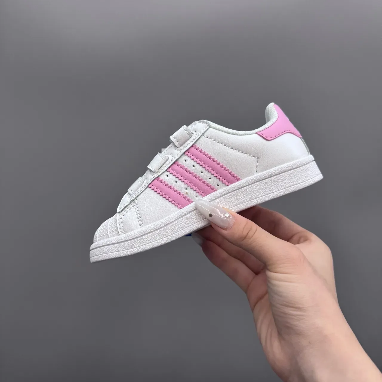 Adidas Superstar White Pink Kids Lifestyle Sneakers 19