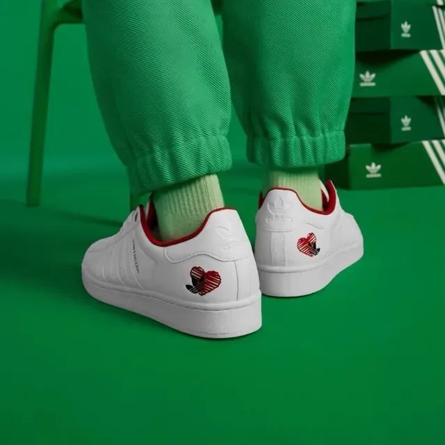 Adidas Superstar White Red Heart Lifestyle Sneakers 3