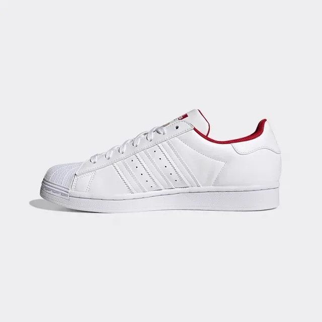 Adidas Superstar White Red Heart Lifestyle Sneakers 13