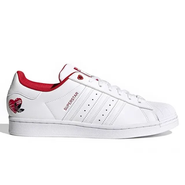 Adidas Superstar White Red Heart Lifestyle Sneakers 14