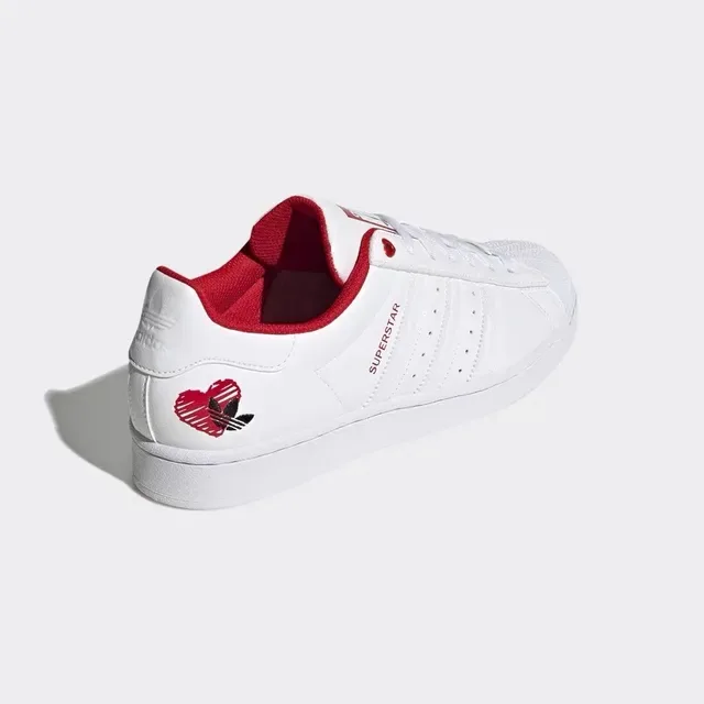 Adidas Superstar White Red Heart Lifestyle Sneakers 15