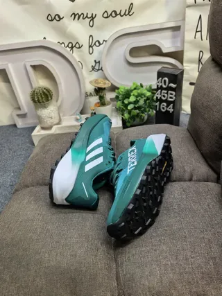 Adidas TERREX Light Blue and Neon Green Lifestyle Sneakers 6