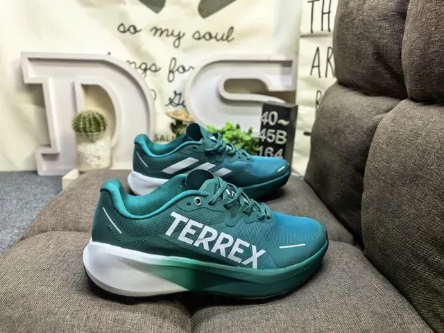 Adidas TERREX Light Blue and Neon Green Lifestyle Sneakers 11