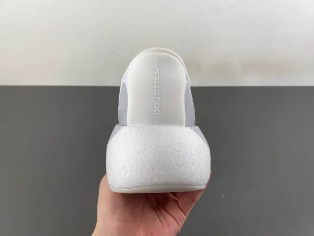 Adidas White and Gray Engineered Mesh Lifestyle Sneaker 4