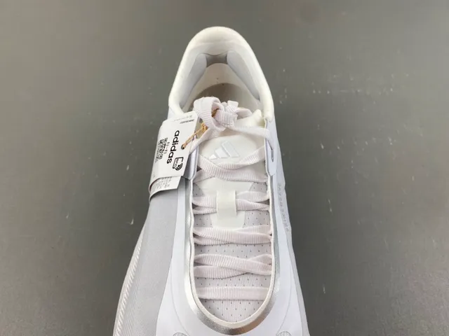 Adidas White and Gray Engineered Mesh Lifestyle Sneaker 6