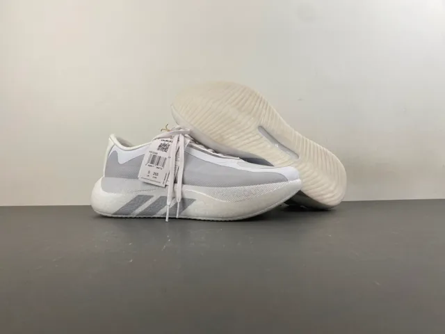 Adidas White and Gray Engineered Mesh Lifestyle Sneaker 12