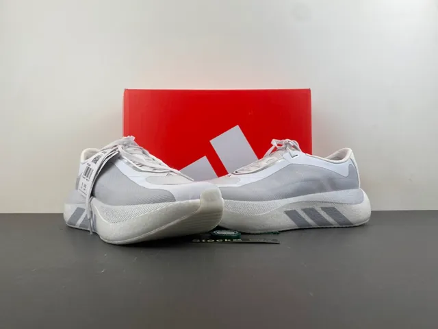 Adidas White and Gray Engineered Mesh Lifestyle Sneaker 13